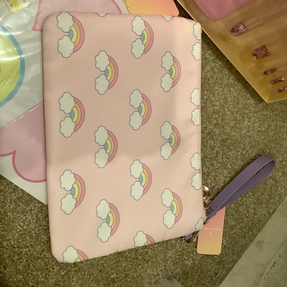 NWT stoney clover lane rainbow pouch